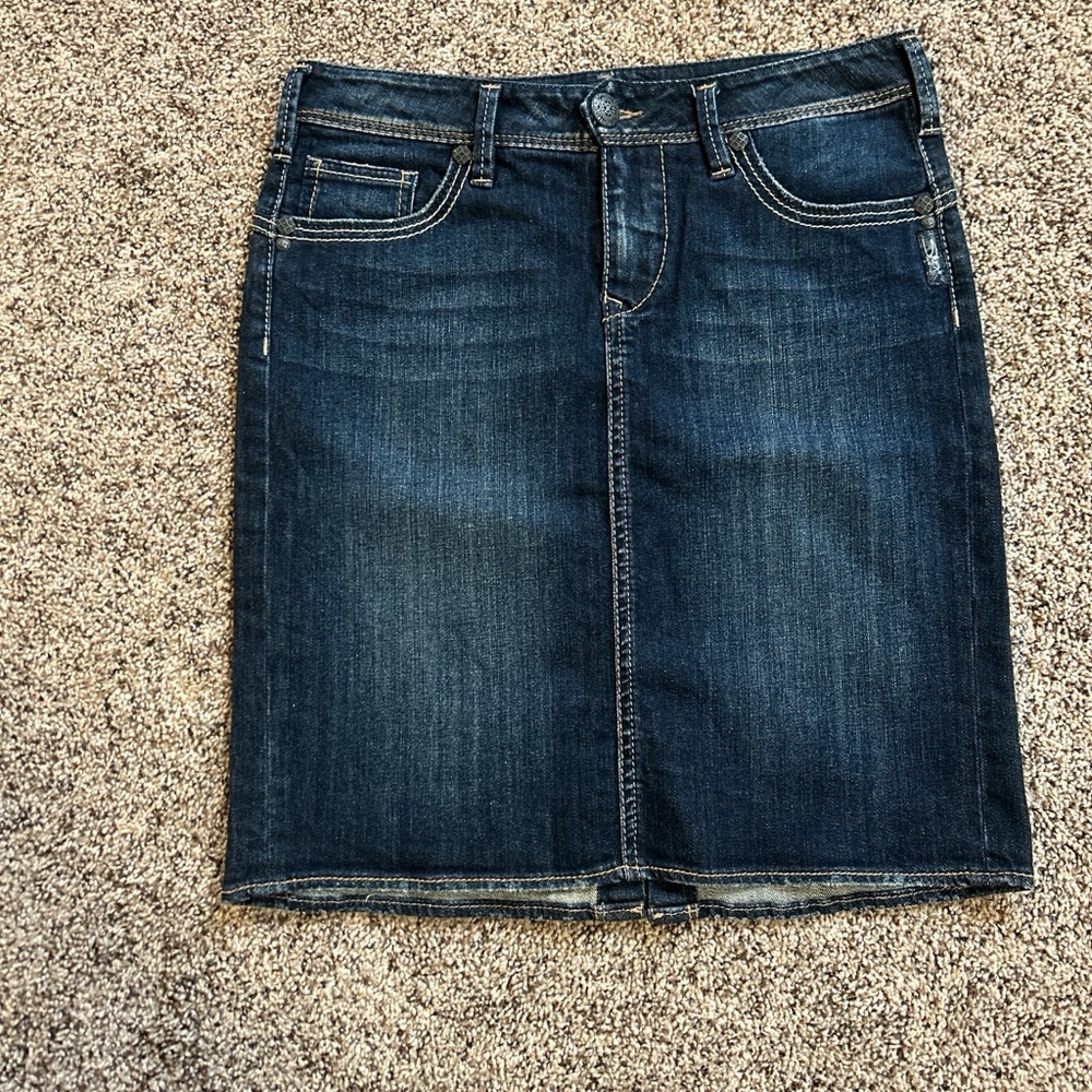 Silver Jeans Dark Indigo Pencil Skirt